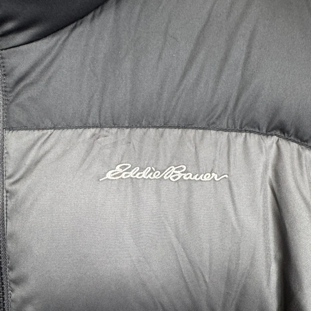 Eddie Bauer Coat Mens L Gray Puffer EB650 Down Fill Warm Winter Outdoor Everyday